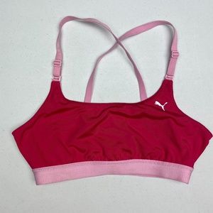 COPY - Puma RED/PNK Reversible Low Impact Bra, S/M. *P1052